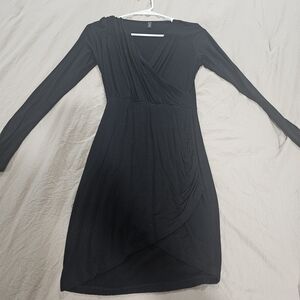 Elegant Black Long Sleeve Dress